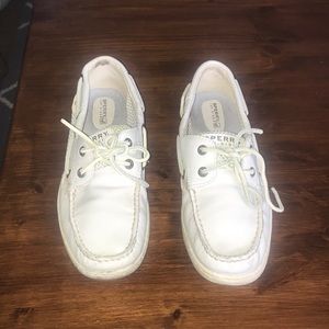 White Sperry Topsiders